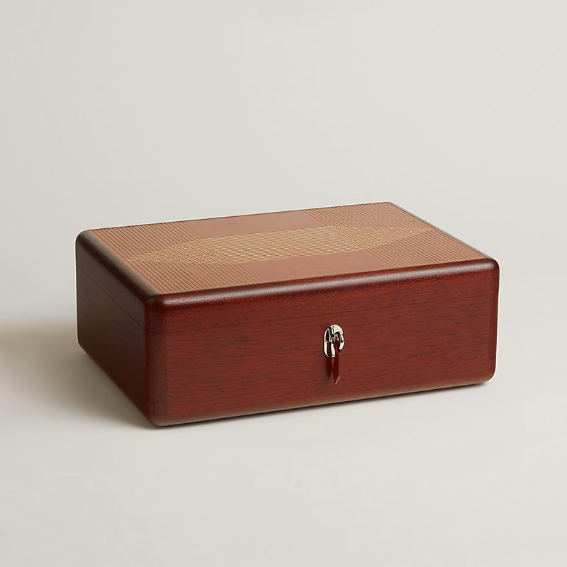 Casaque H Milleraies poker box - Yellow | Hermès USA